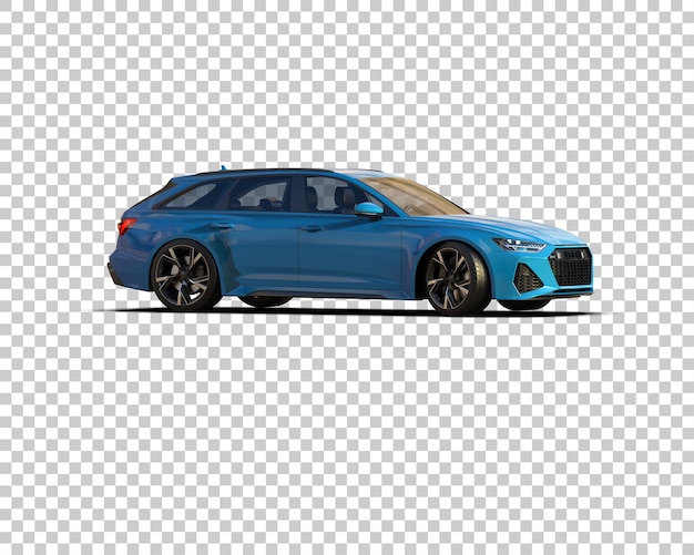 Ilustración de renderización 3D de automóviles modernos aislados en el fondo