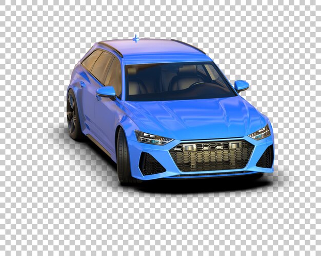 Ilustración de renderización 3D de automóviles modernos aislados en el fondo