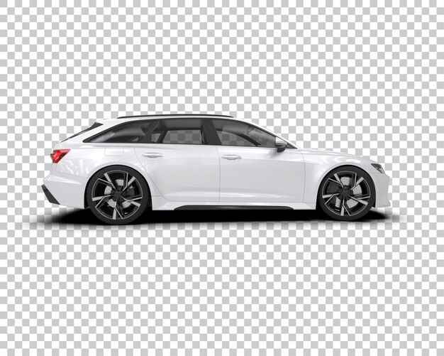 Ilustración de renderización 3D de automóviles modernos aislados en el fondo