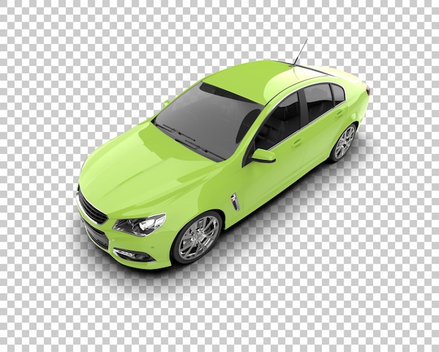 Ilustración de renderización 3D de automóviles modernos aislados en el fondo