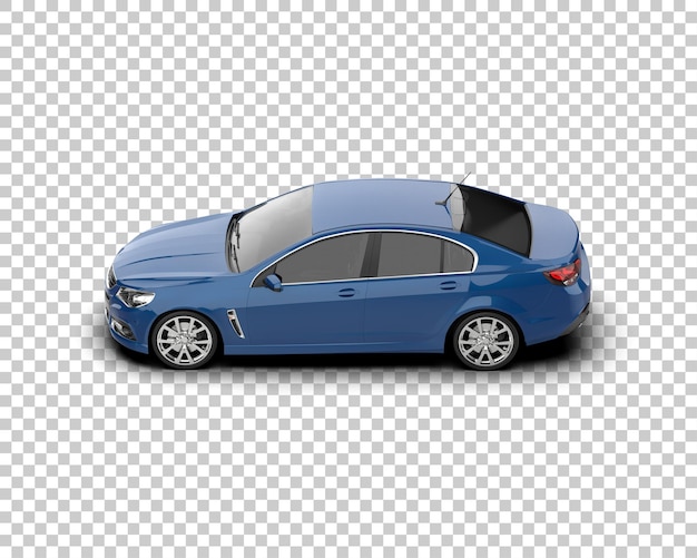 Ilustración de renderización 3D de automóviles modernos aislados en el fondo