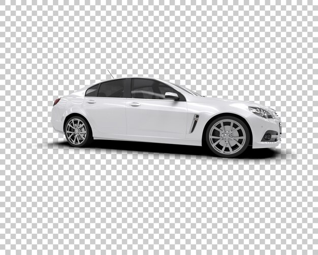 Ilustración de renderización 3D de automóviles modernos aislados en el fondo