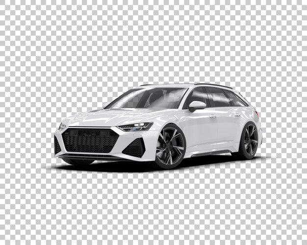 Ilustración de renderización 3D de automóviles modernos aislados en el fondo