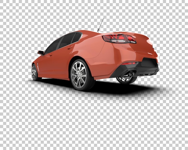 Ilustración de renderización 3D de automóviles modernos aislados en el fondo
