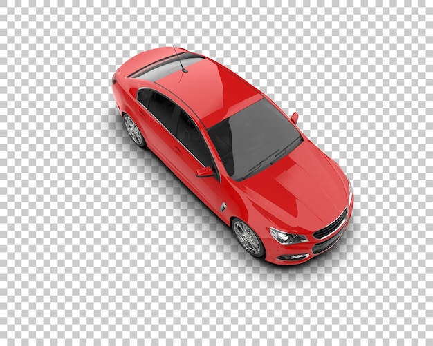 Ilustración de renderización 3D de automóviles modernos aislados en el fondo