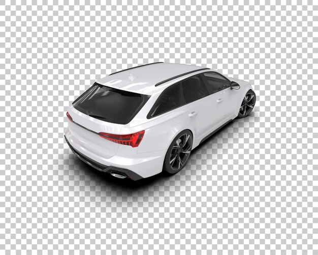 Ilustración de renderización 3D de automóviles modernos aislados en el fondo