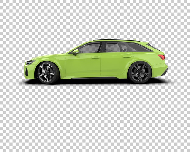 Ilustración de renderización 3D de automóviles modernos aislados en el fondo
