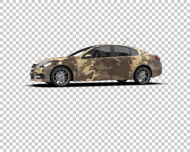 Ilustración de renderización 3D de automóviles modernos aislados en el fondo