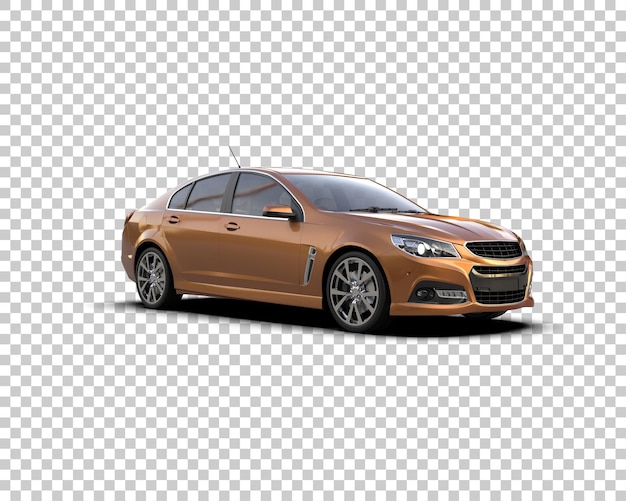 Ilustración de renderización 3D de automóviles modernos aislados en el fondo