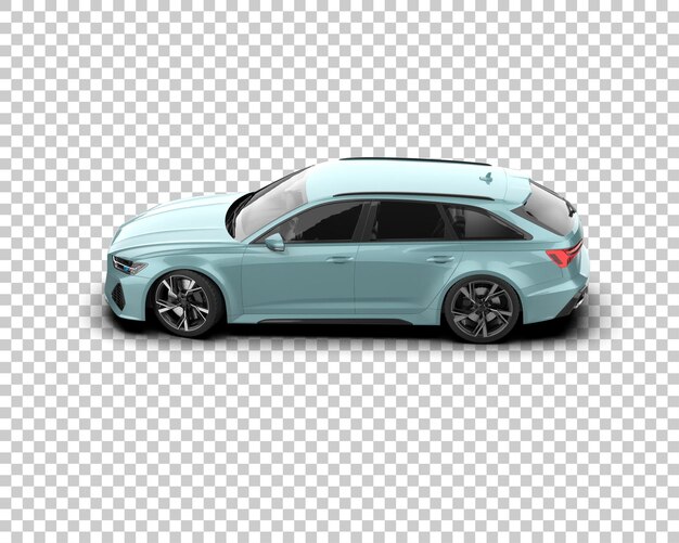 Ilustración de renderización 3D de automóviles modernos aislados en el fondo