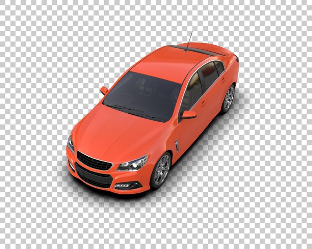 Ilustración de renderización 3D de automóviles modernos aislados en el fondo