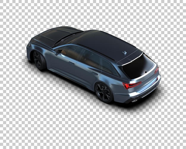 Ilustración de renderización 3D de automóviles modernos aislados en el fondo