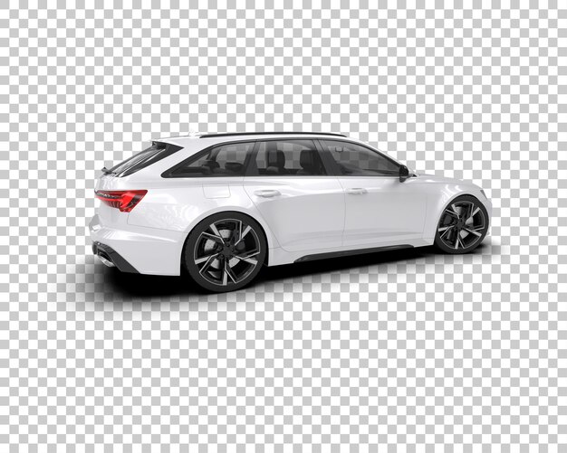 Ilustración de renderización 3D de automóviles modernos aislados en el fondo
