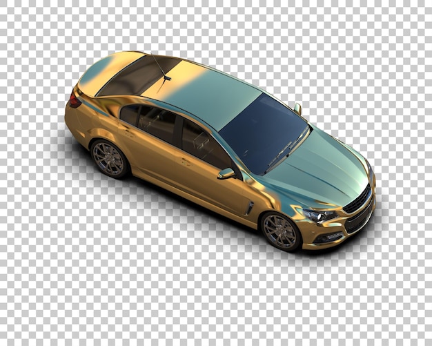 Ilustración de renderización 3D de automóviles modernos aislados en el fondo