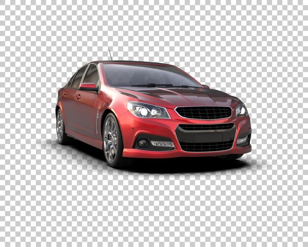 Ilustración de renderización 3D de automóviles modernos aislados en el fondo