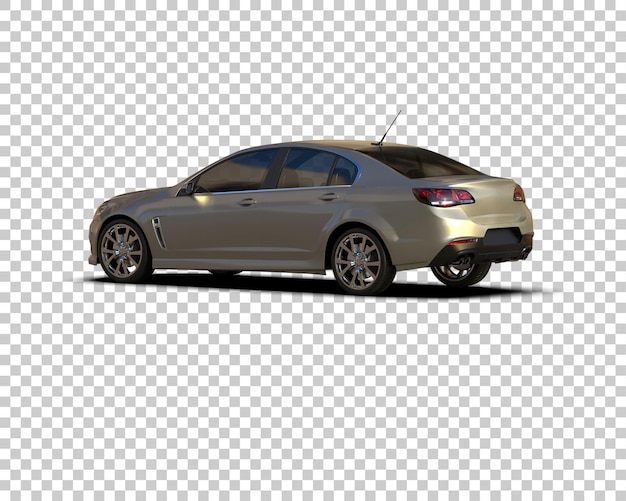 Ilustración de renderización 3D de automóviles modernos aislados en el fondo