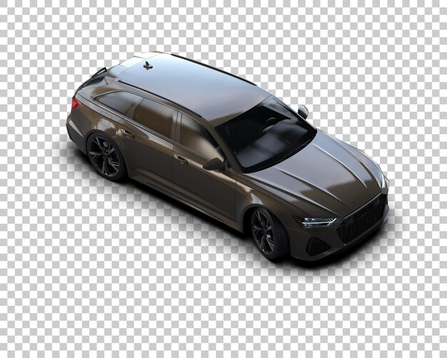 Ilustración de renderización 3D de automóviles modernos aislados en el fondo