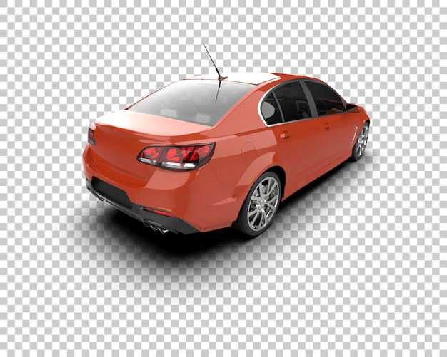 Ilustración de renderización 3D de automóviles modernos aislados en el fondo