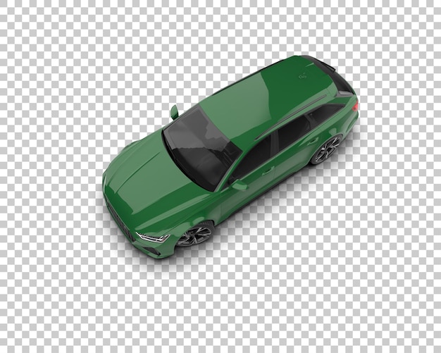 Ilustración de renderización 3D de automóviles modernos aislados en el fondo