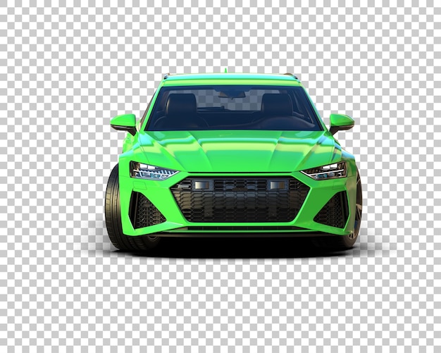 Ilustración de renderización 3D de automóviles modernos aislados en el fondo