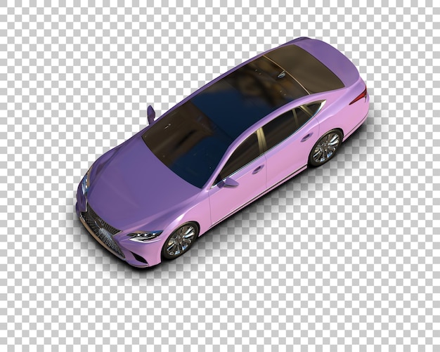 Ilustración de renderización 3D de automóviles modernos aislados en el fondo