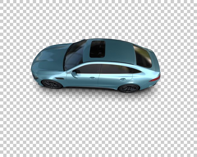 Ilustración de renderización 3D de automóviles modernos aislados en el fondo