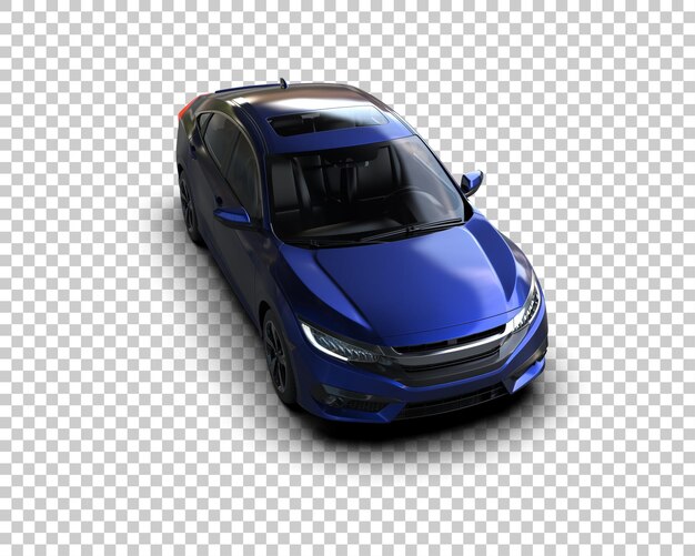 Ilustración de renderización 3D de automóviles modernos aislados en el fondo
