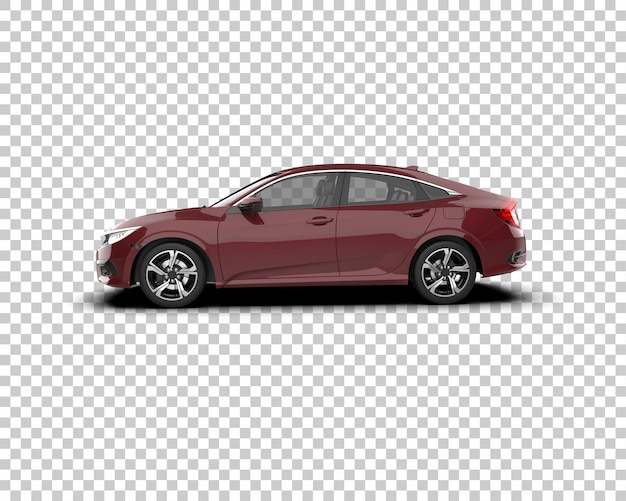 Ilustración de renderización 3D de automóviles modernos aislados en el fondo
