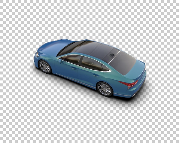 Ilustración de renderización 3D de automóviles modernos aislados en el fondo