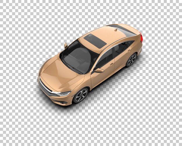Ilustración de renderización 3D de automóviles modernos aislados en el fondo