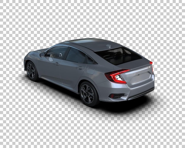 Ilustración de renderización 3D de automóviles modernos aislados en el fondo