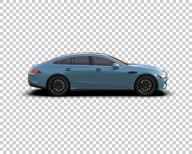 Ilustración de renderización 3D de automóviles modernos aislados en el fondo