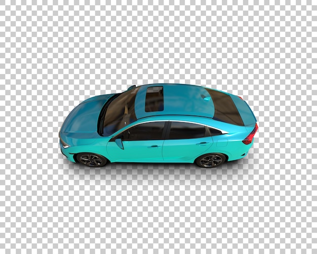 Ilustración de renderización 3D de automóviles modernos aislados en el fondo