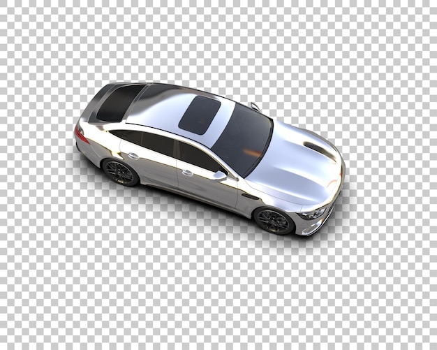 Ilustración de renderización 3d de automóviles modernos aislados en el fondo