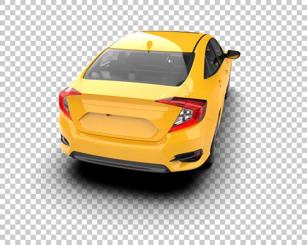 Ilustración de renderización 3D de automóviles modernos aislados en el fondo