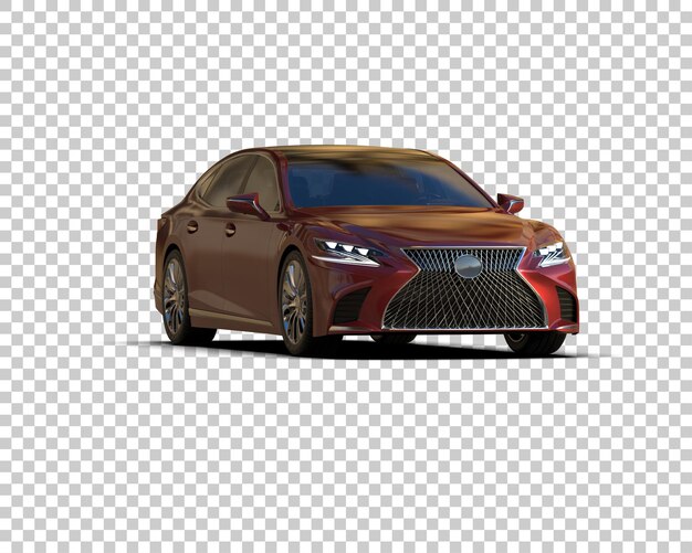 Ilustración de renderización 3D de automóviles modernos aislados en el fondo