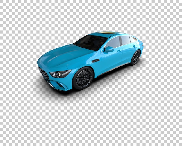 Ilustración de renderización 3D de automóviles modernos aislados en el fondo