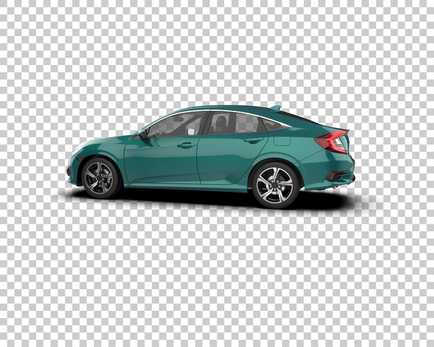 Ilustración de renderización 3D de automóviles modernos aislados en el fondo