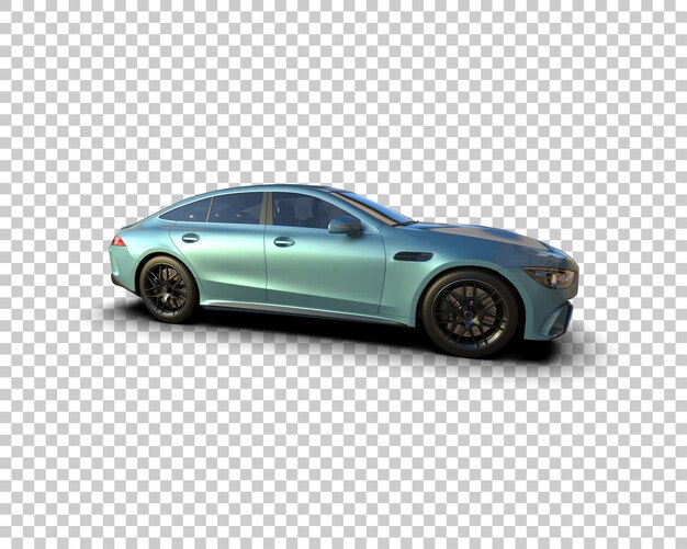 Ilustración de renderización 3D de automóviles modernos aislados en el fondo