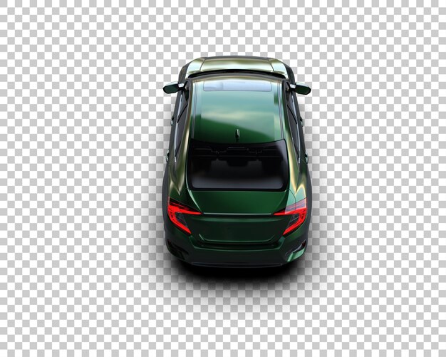 Ilustración de renderización 3D de automóviles modernos aislados en el fondo