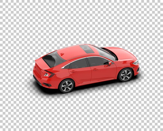 Ilustración de renderización 3D de automóviles modernos aislados en el fondo