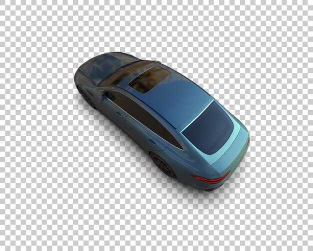 Ilustración de renderización 3D de automóviles modernos aislados en el fondo