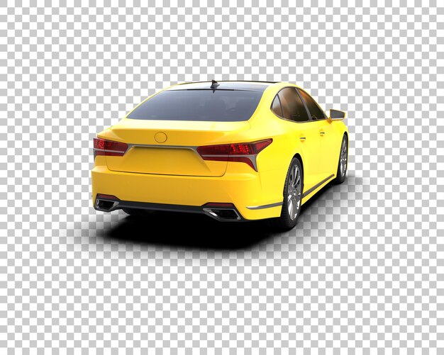 Ilustración de renderización 3D de automóviles modernos aislados en el fondo