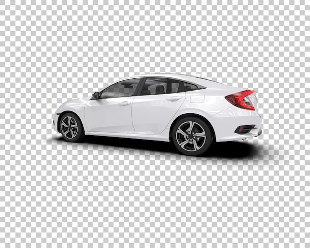 Ilustración de renderización 3D de automóviles modernos aislados en el fondo