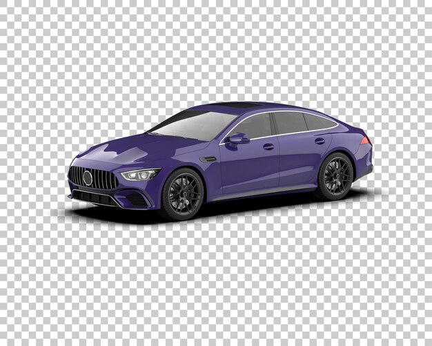 Ilustración de renderización 3D de automóviles modernos aislados en el fondo