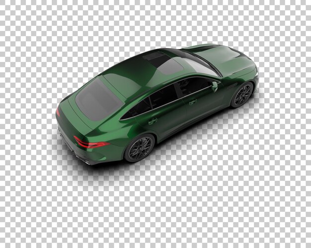Ilustración de renderización 3D de automóviles modernos aislados en el fondo