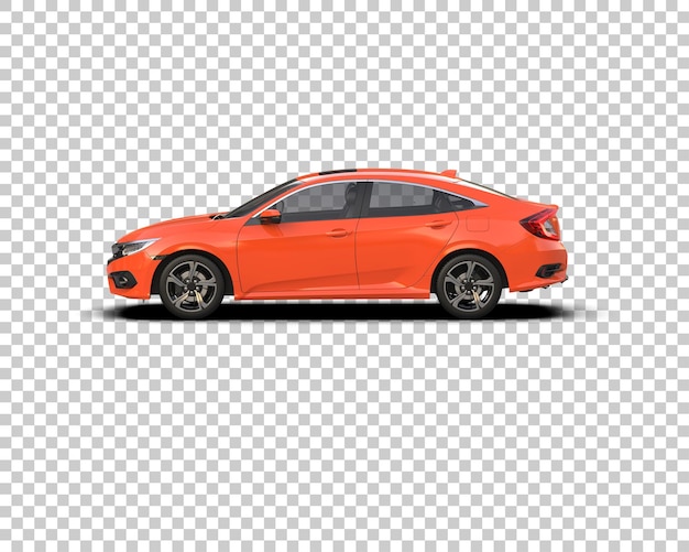 Ilustración de renderización 3D de automóviles modernos aislados en el fondo