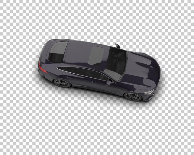 Ilustración de renderización 3D de automóviles modernos aislados en el fondo