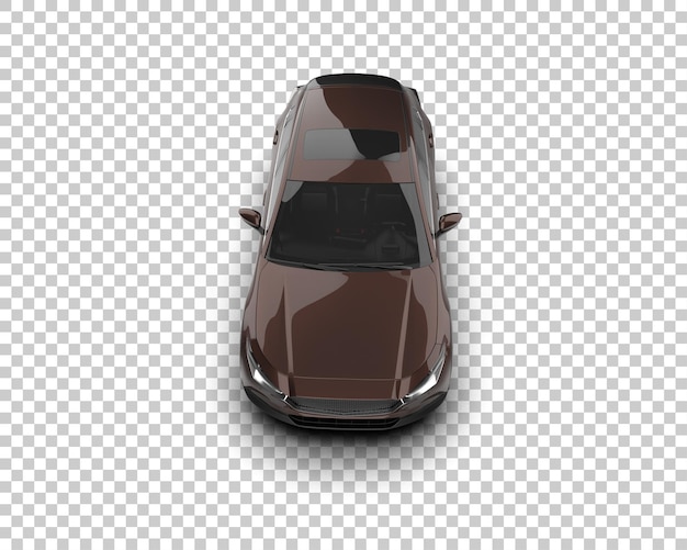 Ilustración de renderización 3D de automóviles modernos aislados en el fondo