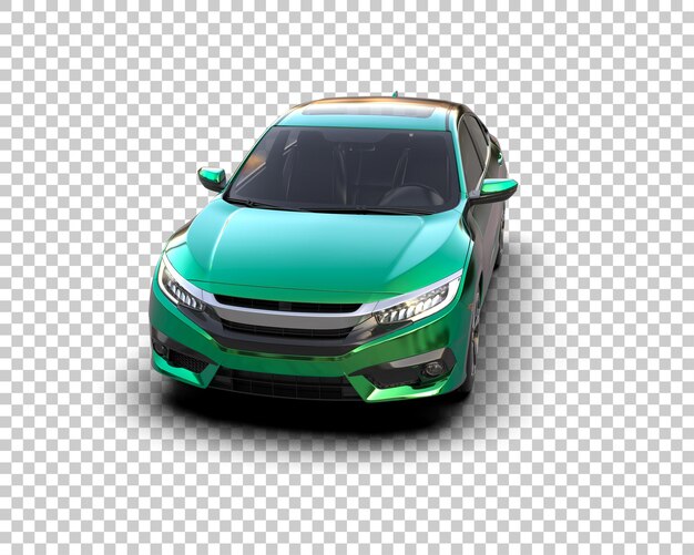 Ilustración de renderización 3D de automóviles modernos aislados en el fondo